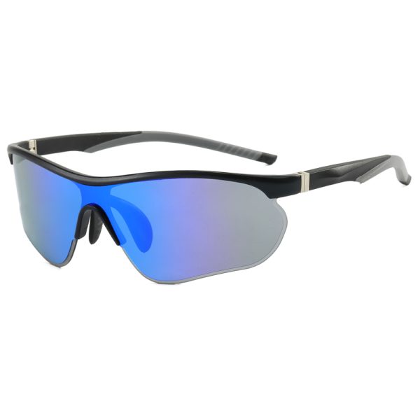 Outdoor sports riding sunglasses new fashion rimless cut edge sunglasses men and women large frame one-piece sunglasses tide - 图片 6