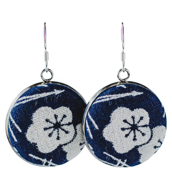 Plant Blue Dyeing Tie Dyeing Topdyeing Women's Earrings s925 Silver Needle Artistic Exquisite Earrings Commemorating Simplicity and Personality - 图片 5