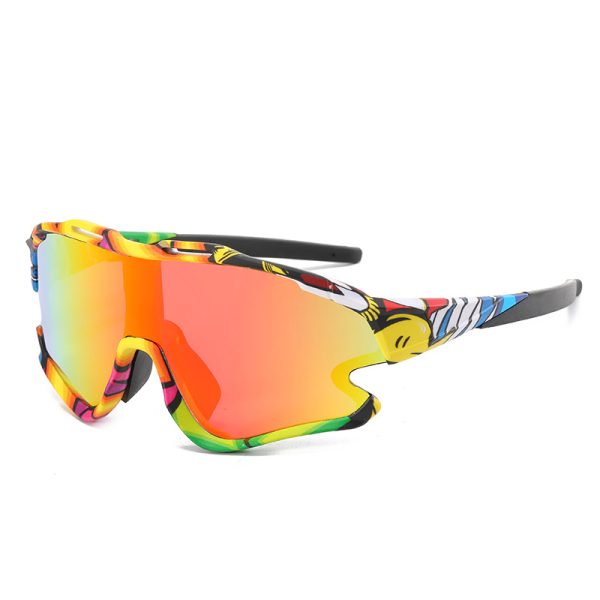 New Colorful Bicycle Glasses for Men and Women Riding Sunglasses 8303 European and American Outdoor Sports Sunglasses - 图片 6