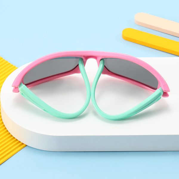 72018 Eye Protection Glasses Frame Ultra Light Children's Sunglasses Male and Female Baby Anti UV Children's Silicone Polarized Sunglasses