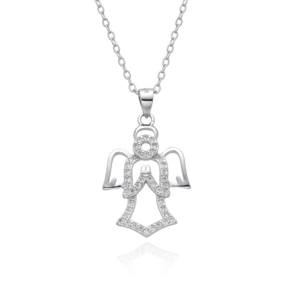 Angel Wings Pendant Necklace, 925 Sterling Silver Lightweight Luxury Clavicle Chain, Unique & Elegant Jewelry for Women