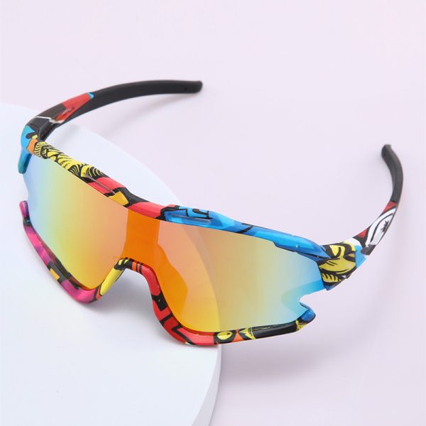 New Colorful Bicycle Glasses for Men and Women Riding Sunglasses 8303 European and American Outdoor Sports Sunglasses - 图片 3