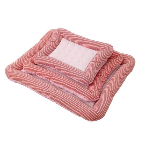 Pet Cooling Pad Bed For Dogs Cats Puppy Kitten Cool Mat Pet Blanket Ice Silk Material Soft For Summer Sleeping  Blue Breathable - 图片 6