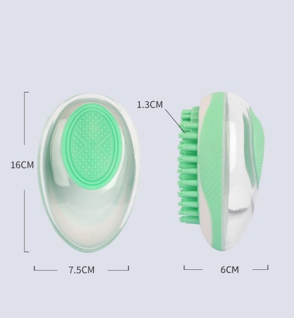 Dog Cat Bath Brush 2-in-1 Pet SPA Massage Comb Soft Silicone Pets Shower Hair Grooming Cmob Dog Cleaning Tool Pet Products - 图片 6