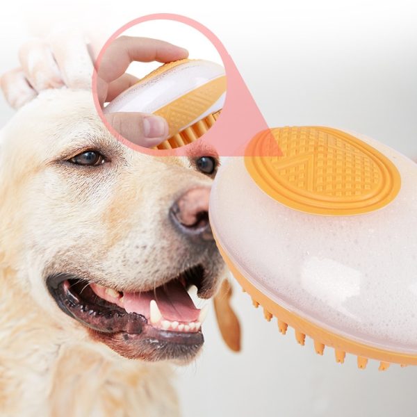 Dog Cat Bath Brush 2-in-1 Pet SPA Massage Comb Soft Silicone Pets Shower Hair Grooming Cmob Dog Cleaning Tool Pet Products - 图片 2