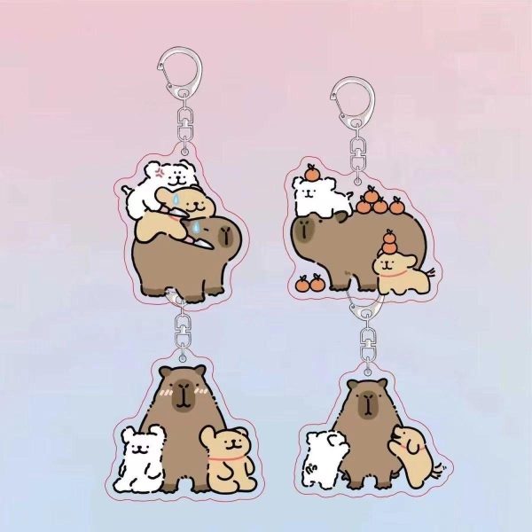 Marzis Line Puppy Keychain Capibala Cartoon Cute Pendant Gift for Best Friends Pendant