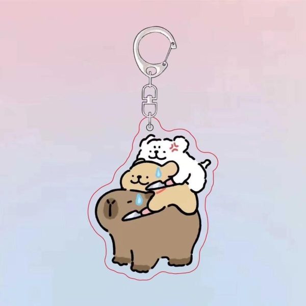 Marzis Line Puppy Keychain Capibala Cartoon Cute Pendant Gift for Best Friends Pendant - Image 4