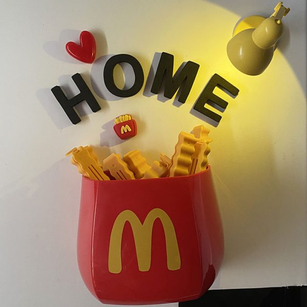 Ins McDonald Magnetic Absorption Storage Box Cute HOME Magnetic Manual DIY Decoration Magnet Stone Refrigerator Sticker - 图片 4