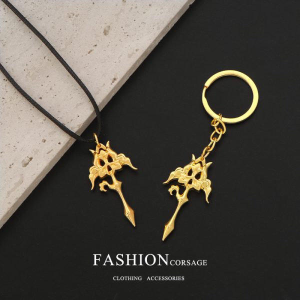 Collapse: Star Dome Railway Luocha Cross Necklace Key Chain anime Surrounding Cos Props Pendant Tide - 图片 4