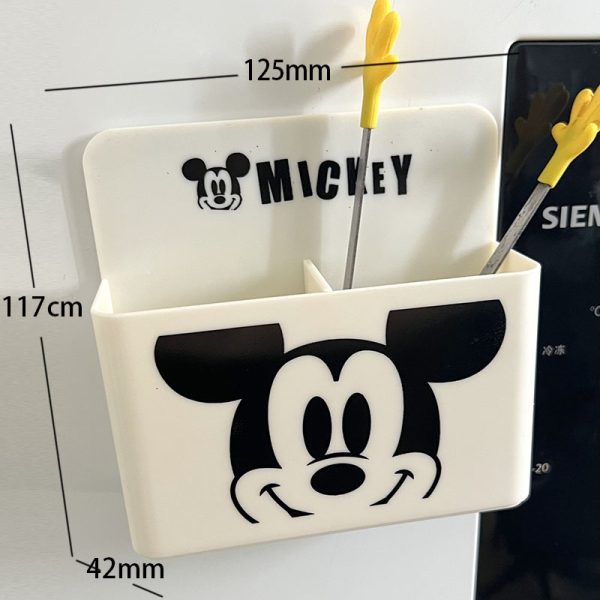 Mickey refrigerator with magnetic storage box, cartoon magnet wall mounted Mickey Mouse desk edge small tool stationery box decoration - 图片 4