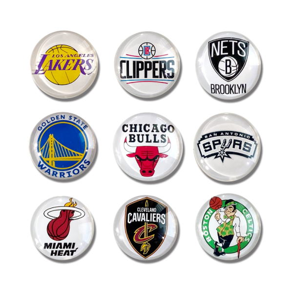 NBA Magnetic Refrigerator Sticks Basketball Team Badge Boyfriend Gift James Commemorative Kobe Logo Strong Magnetic Crystal - 图片 5