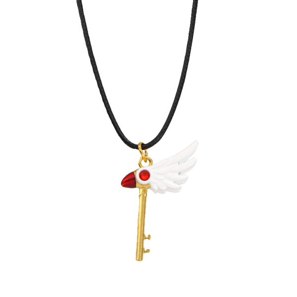 Versatile Sakura necklace, bird head staff, shapeshifter, magic wand pendant, keychain pendant, alloy jewelry, cartoon brooch - 图片 5