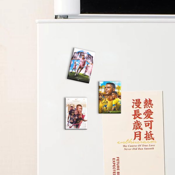 Mbappe, Messi, Cristiano Ronaldo, Creative Magnetic Refrigerator Sticks, Superstar Stars, High Definition Patterns Around, Customizable - 图片 3