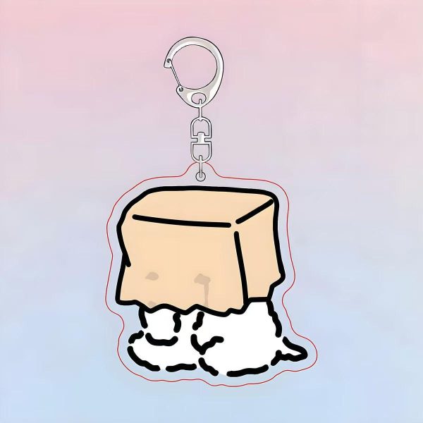 Line puppy secretly sad keychain ins niche couple best friend acrylic cartoon cute backpack pendant - 图片 2