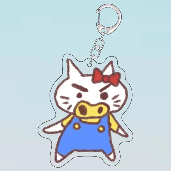 Anime game peripheral HelloKitty crazy daily acrylic keychain, give away backpack pendant to girlfriends and friends - Image 4