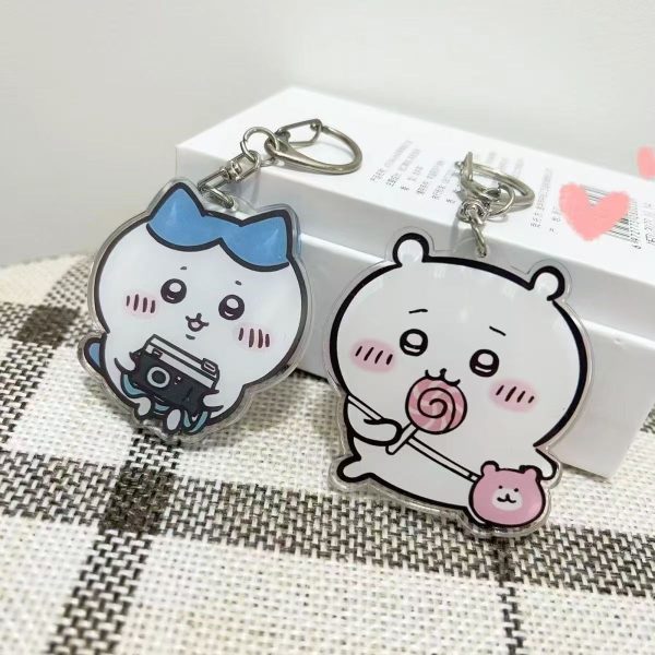 Chiikawa Kiikawa Cute Pendant Keychain Acrylic Accessories Decoration Ins Style Small Eight Usachi - 图片 2