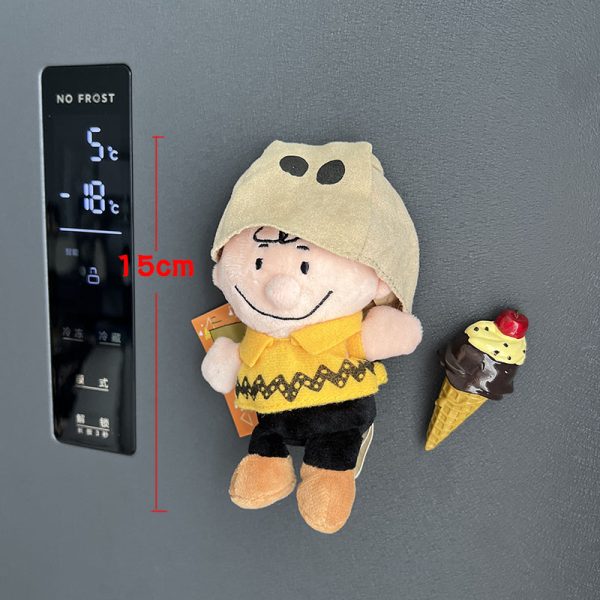 Authentic Snoopy Magnetic Refrigerator Sticker Cute Cartoon Home Decoration Sticker Charlie 12 Cards Simulated Food - Image 3