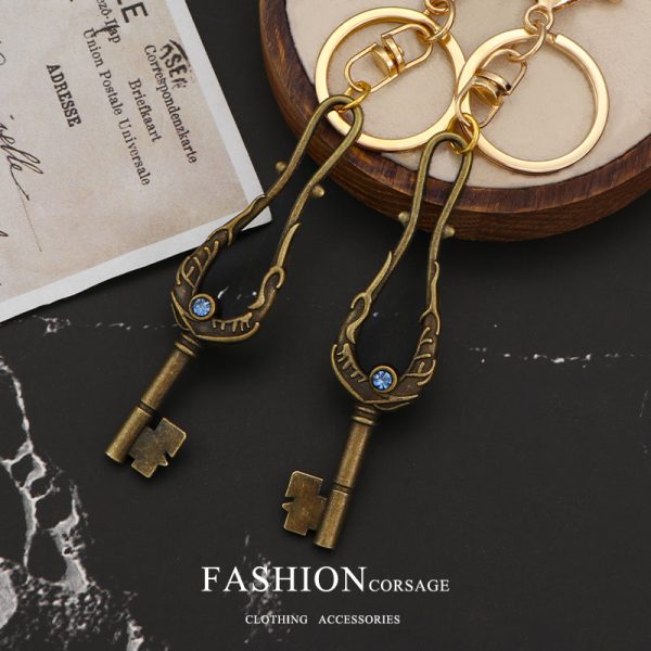 Lingya Journey: Surrounding Metal Keychains, Lingya Household's Grass Pendant, Male Cosplay Prop Bag Pendant, Ins Trendy - 图片 2