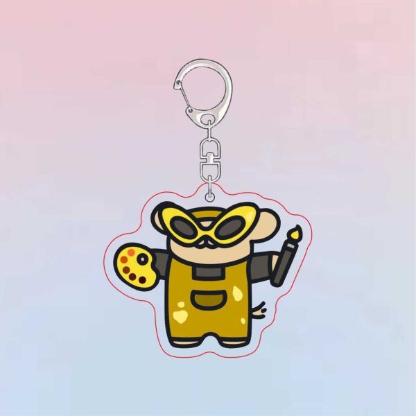 Cartoon Line Puppy MBTI Personality Marzis Acrylic Keychain Cute Pendant Large Event Gift - 图片 5