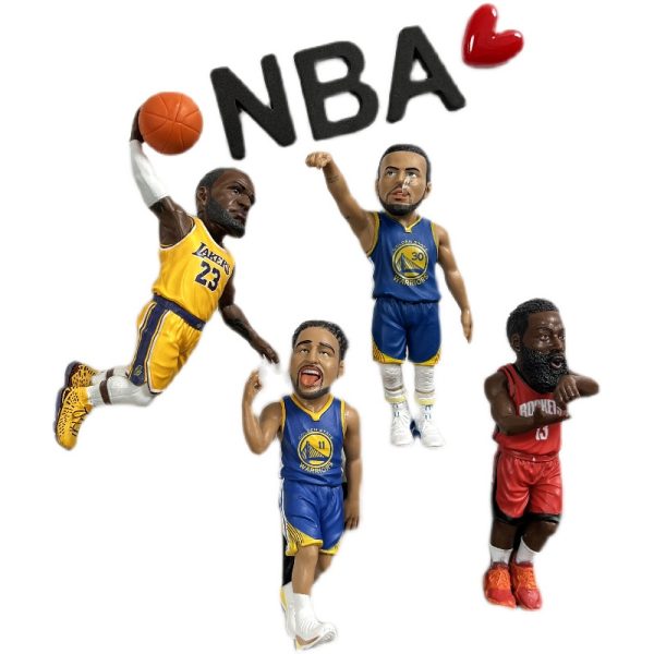 James NBA star magnetic refrigerator sticker, Harden basketball star Curry home magnetic decoration sticker - 图片 5