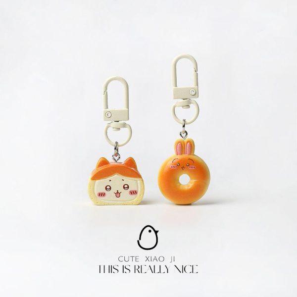 Cute Toast Usachi Keychain Versatile Backpack Accessories Girl Heart Fun Bag Accessories - 图片 3