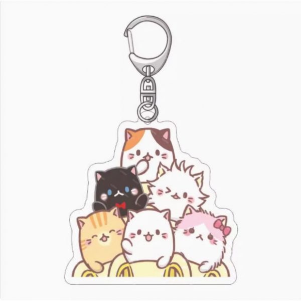 Banana Meow Black Banana Meow Old Man Banana Meow Long Hair Banana Meow Acrylic Keychain Pendant - 图片 2