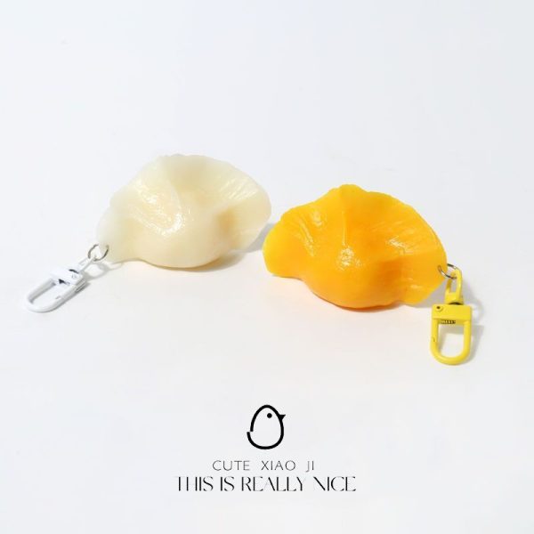 Simulation colored dumpling keychain, simple and cute backpack pendant, car pendant, versatile daily hanging accessories, accessories - 图片 4