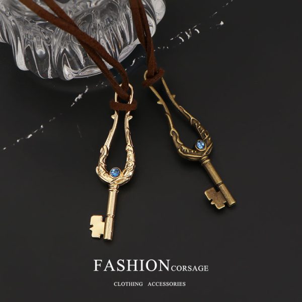 Lingya Journey Surrounding Metal Key Necklace Lingya Household Dicao Tai Pendant Male Keychain COS Prop Pendant - Image 4