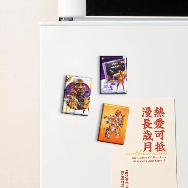 Kobe Bryant Creative Refrigerator Sticker Magnet Original Character Design Star Lakers NBA Week Customizable - 图片 3