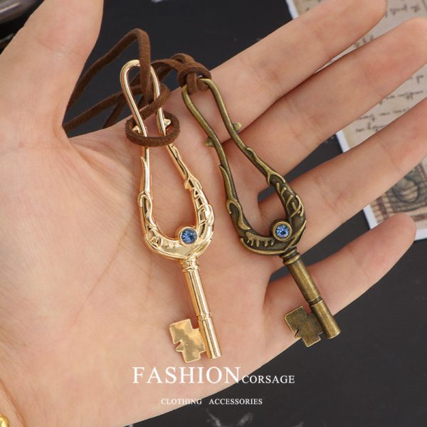 Lingya Journey Surrounding Metal Key Necklace Lingya Household Dicao Tai Pendant Male Keychain COS Prop Pendant