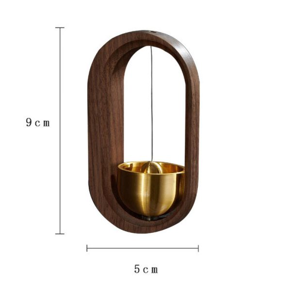 Japanese style entrance door wind chime decoration, collision bell, copper bell, suction door type door bell, home entrance reminder decoration, refrigerator sticker - Image 2