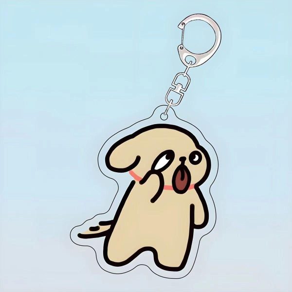 Marzis Xiu Line Puppy Acrylic Keychain Bag Pendant Cute Couple Pendant Niche Commemorative Funny - 图片 3