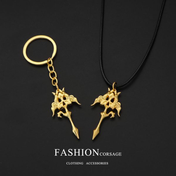 Collapse: Star Dome Railway Luocha Cross Necklace Key Chain anime Surrounding Cos Props Pendant Tide