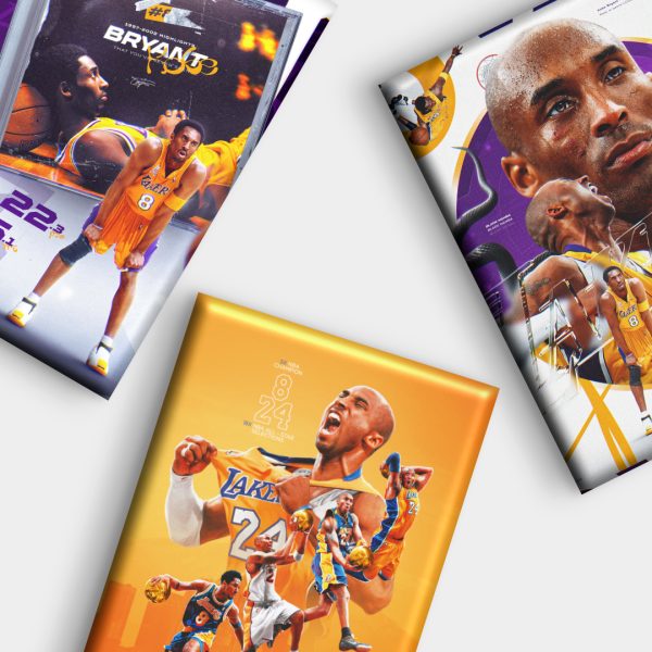 Kobe Bryant Creative Refrigerator Sticker Magnet Original Character Design Star Lakers NBA Week Customizable - 图片 2