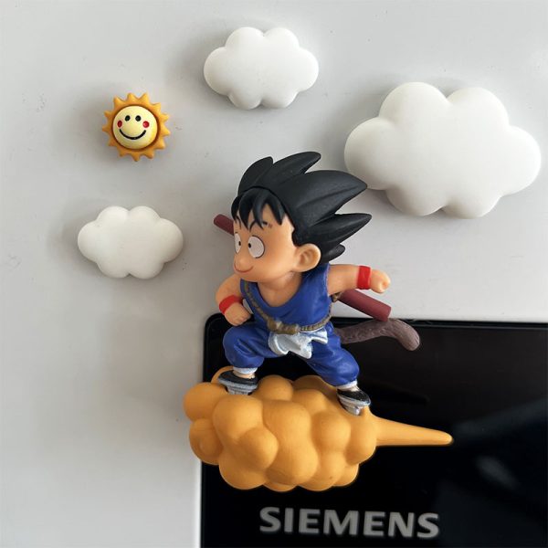 Dragon Ball Flying Red Sun Wukong Refrigerator Sticker Creative Hole Plate Magnetic Sticker Anime Home Decoration Magnetic Sticker - 图片 4