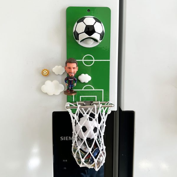 2022 Qatar World Cup football bottle opener Messi Cristiano Ronaldo magnetic refrigerator sticker wall mounted beer bottle opener - 图片 4