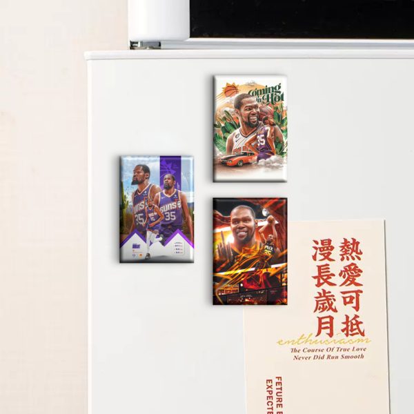 Kevin Durant's Creative Refrigerator Sticker Magnet Original Character Design Star Suns NBA Periphery Customizable - 图片 3