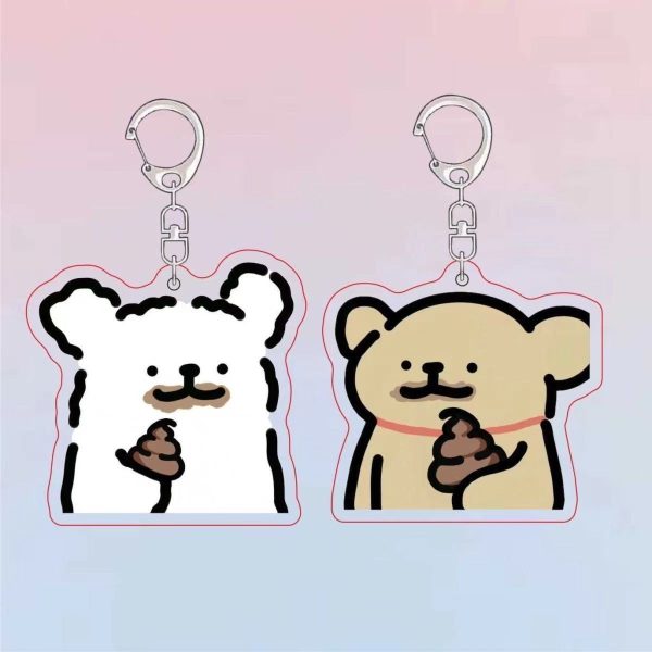 Cute Line Puppy Marzis Cartoon Fun Acrylic Keychain, Backpack Pendant, Gift for Friends