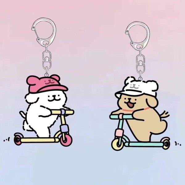 Marzis Xiu Dog Line Puppy Pendant Cartoon Cute Acrylic Keychain Girlfriend Backpack Couple Gift