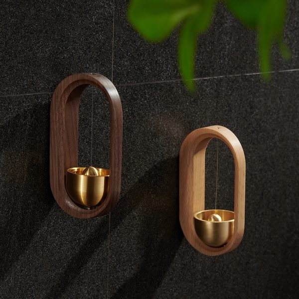 Japanese style entrance door wind chime decoration, collision bell, copper bell, suction door type door bell, home entrance reminder decoration, refrigerator sticker - Image 3