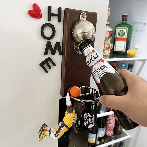 Slam Dunk James NBA Magnetic Basketball Star Decoration Refrigerator Sticker Bottle Opener Creative Basket Beer Magnetic Sticker Screwdriver - Image 2