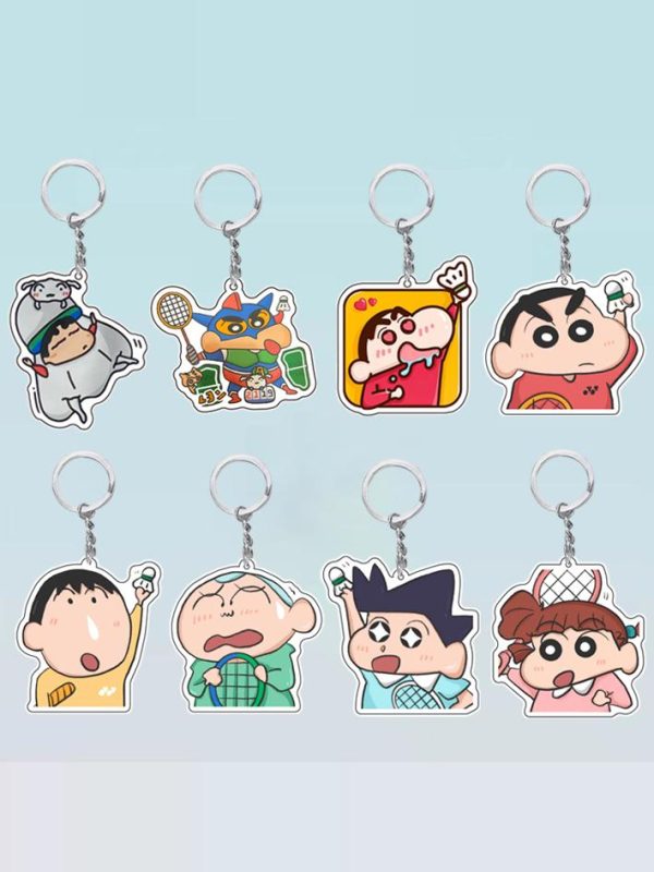 Crayon Shin chan pendant star Kirby keychain acrylic wind room south anime cartoon cute peripheral - Image 5