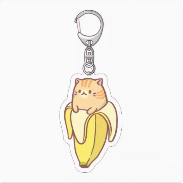 Banana Meow Black Banana Meow Old Man Banana Meow Long Hair Banana Meow Acrylic Keychain Pendant - 图片 3