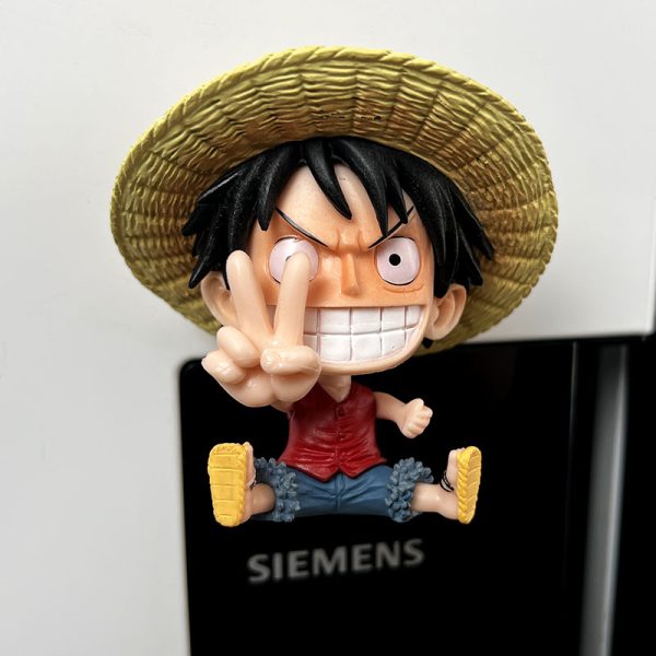 Anime One Piece Cartoon Magnetic Refrigerator Sticker Luffy Qiaoba New House Hole Board Decoration Sticker Solon Home Decoration - 图片 4