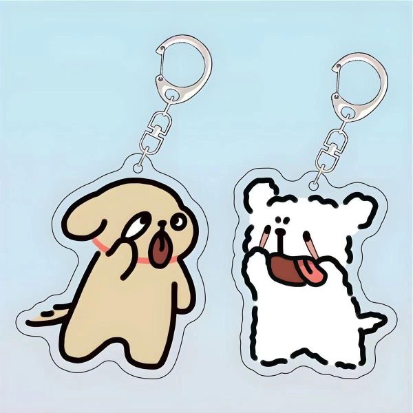 Marzis Xiu Line Puppy Acrylic Keychain Bag Pendant Cute Couple Pendant Niche Commemorative Funny