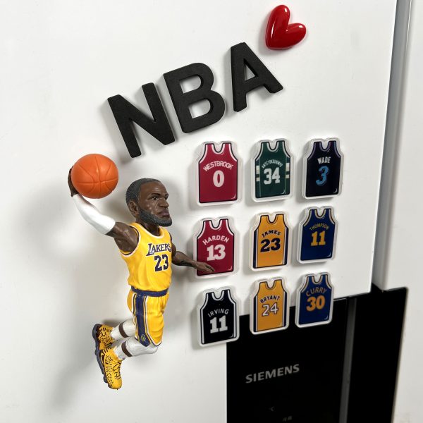 James NBA star magnetic refrigerator sticker, Harden basketball star Curry home magnetic decoration sticker - Image 2