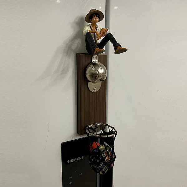 One Piece Luffy Bottle Opener Magnetic Refrigerator Sticker Basketball Beer Creative Magnetic Basket Wine Starter Internet Celebrity Same Style - 图片 4