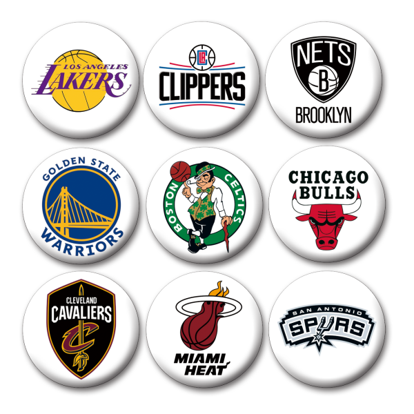 NBA Magnetic Refrigerator Sticks Basketball Team Badge Boyfriend Gift James Commemorative Kobe Logo Strong Magnetic Crystal - 图片 2