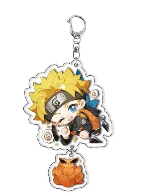 Naruto Acrylic Keychain Naruto Sasuke Chunye Sakura Toda Cartoon anime schoolbag pendant gift