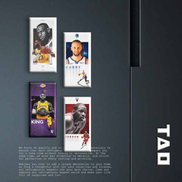 NBA James Curry Jordan Old James Acrylic Creative Magnetic Refrigerator Adhesive GOAT Customizable - Image 4